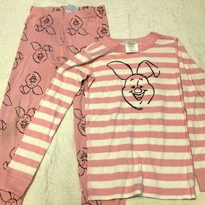 Hanna Andersson Disney Piglet pajama set girls size 8